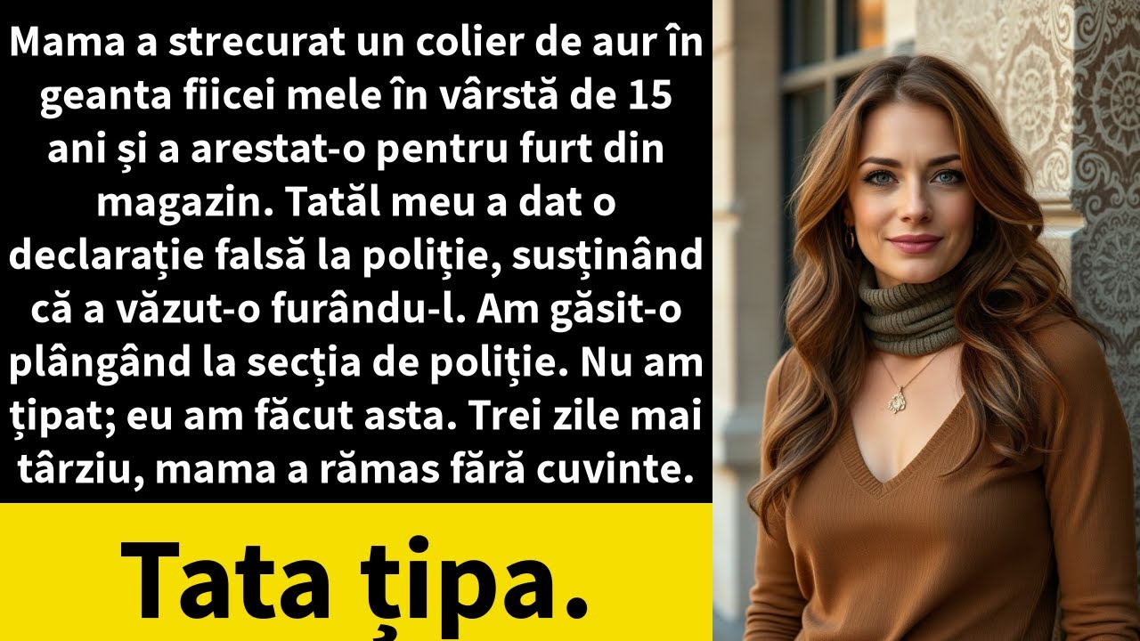 Mama a strecurat un colier de aur în geanta fiicei mele în vârstă de 15 ani și a arestat-o pentru