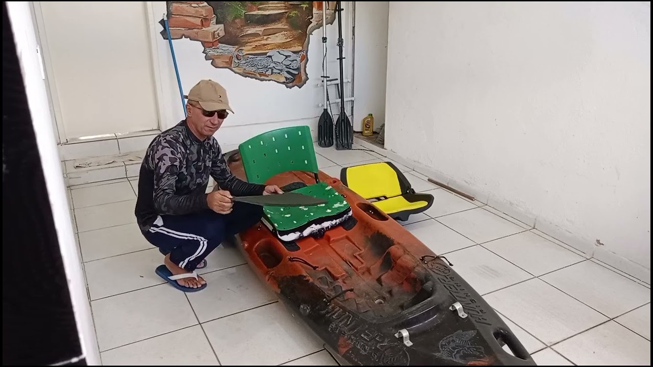 Aten&ccedil;&atilde;o caiaqueiros, como fazer uma cadeira confort&aacute;vel para o seu Caiaque Hunter fishing.