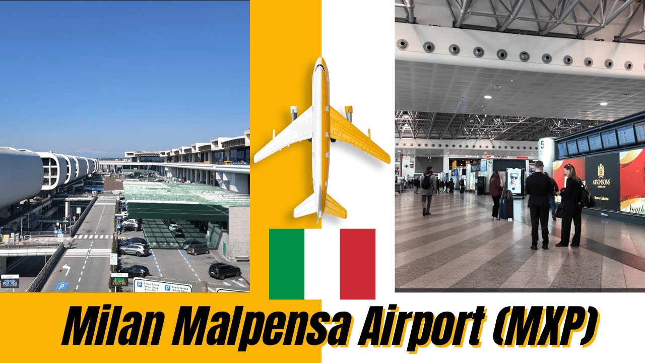 Milano Malpensa Int'l Airport (MXP) Terminal 1 Millan, Italy (4K)