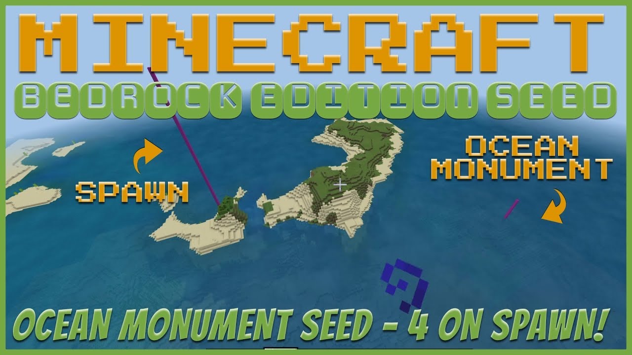 Minecraft Bedrock Ocean Monument Seed Oct 2019 – Seed Saturday