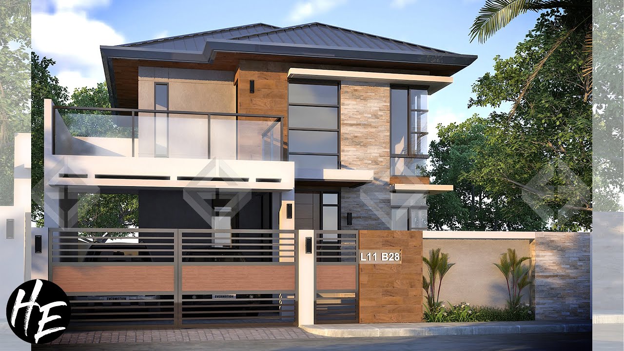 200 sqm Lot l 4 Bedroom 2-Storey Modern House Design