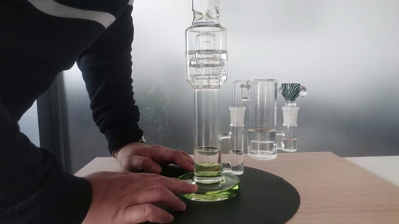 Glass Water Pipes Glass bongs with Seed Of Life Perc and Matrix Perx 18.8mm joint