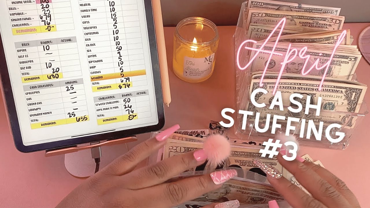 Cash Envelope Stuffing | April 2021 | Week#4 | New Income |  APRIL MAKE IT RAIN CHALLENGE