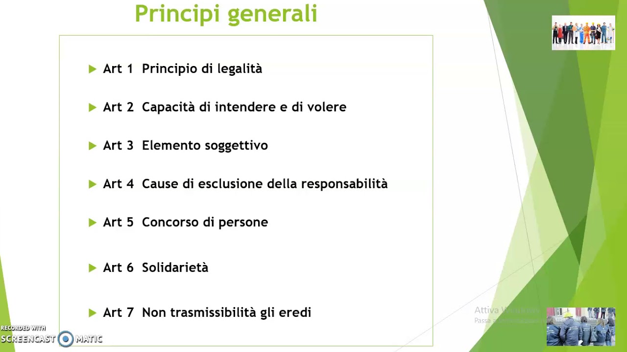 INL  -  Legge 689   Principi Generali