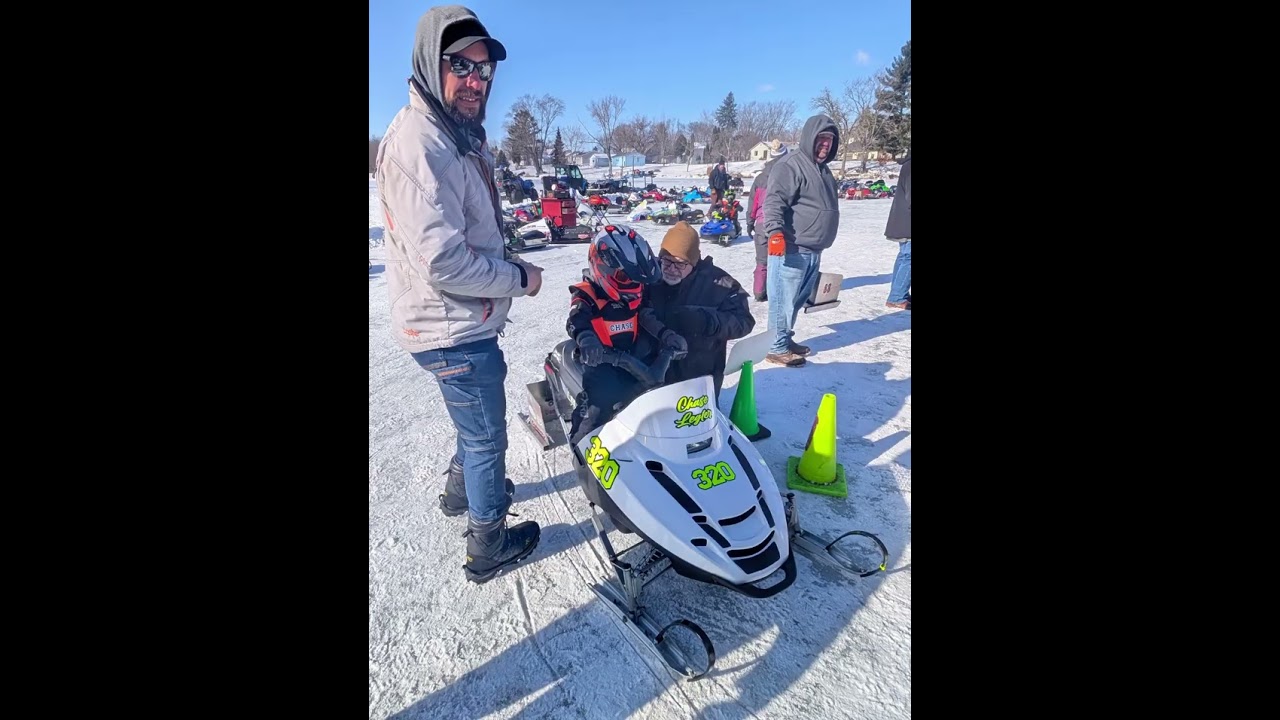 My nephew's snowmobile race on Saturday.