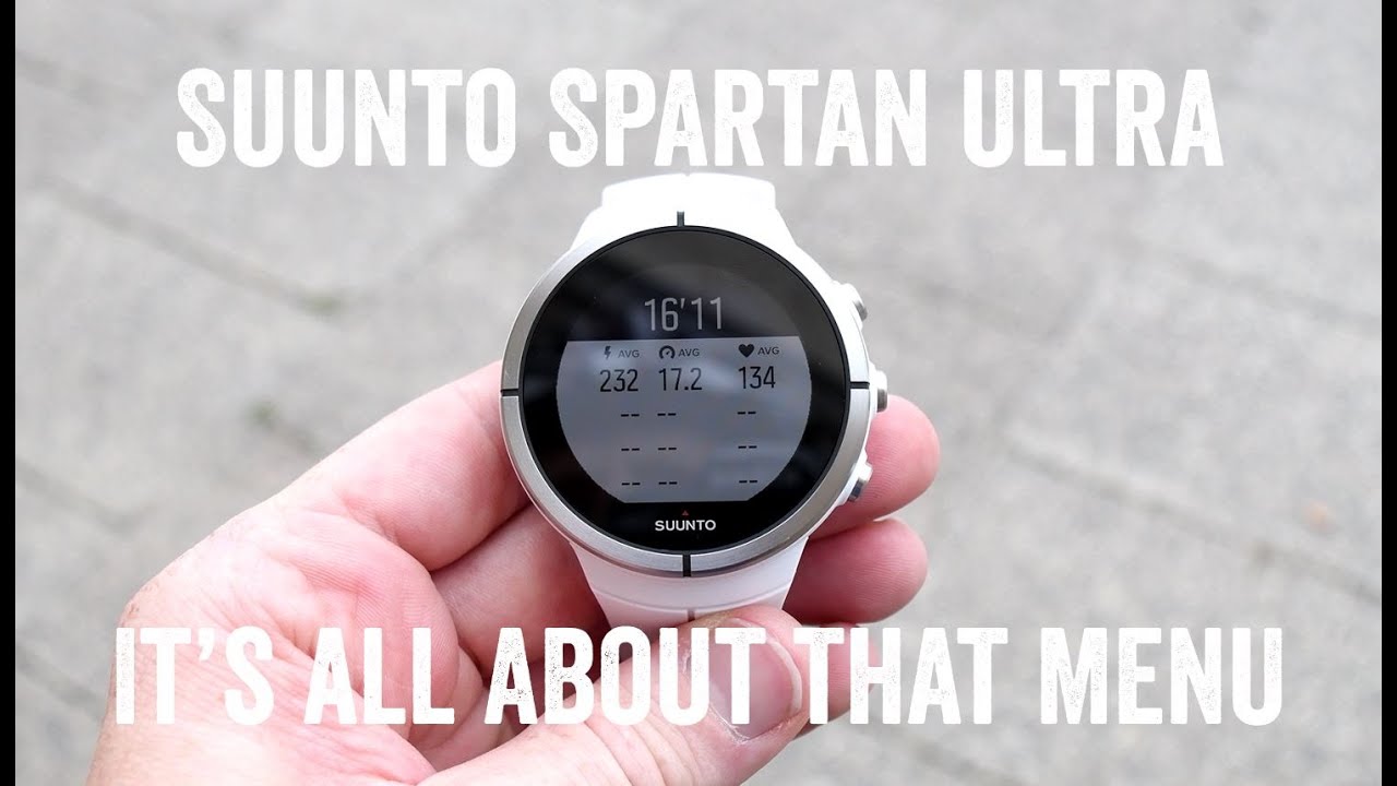 Suunto Spartan Ultra: All about the menus