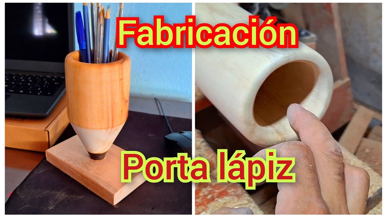 como hacer porta lápiz en madera