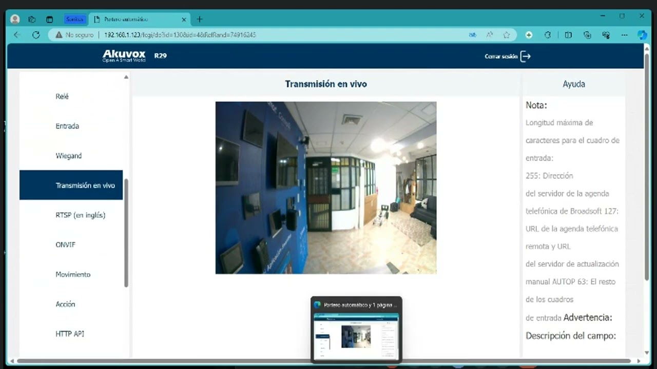 Akuvox configuración de equipos y monitores