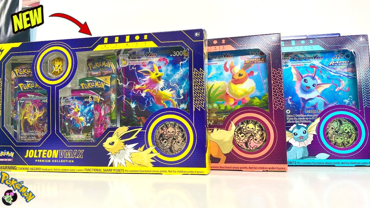 Worth Buying? Opening All 3 Pokémon Eeveelutions VMAX Premium Collection Box!