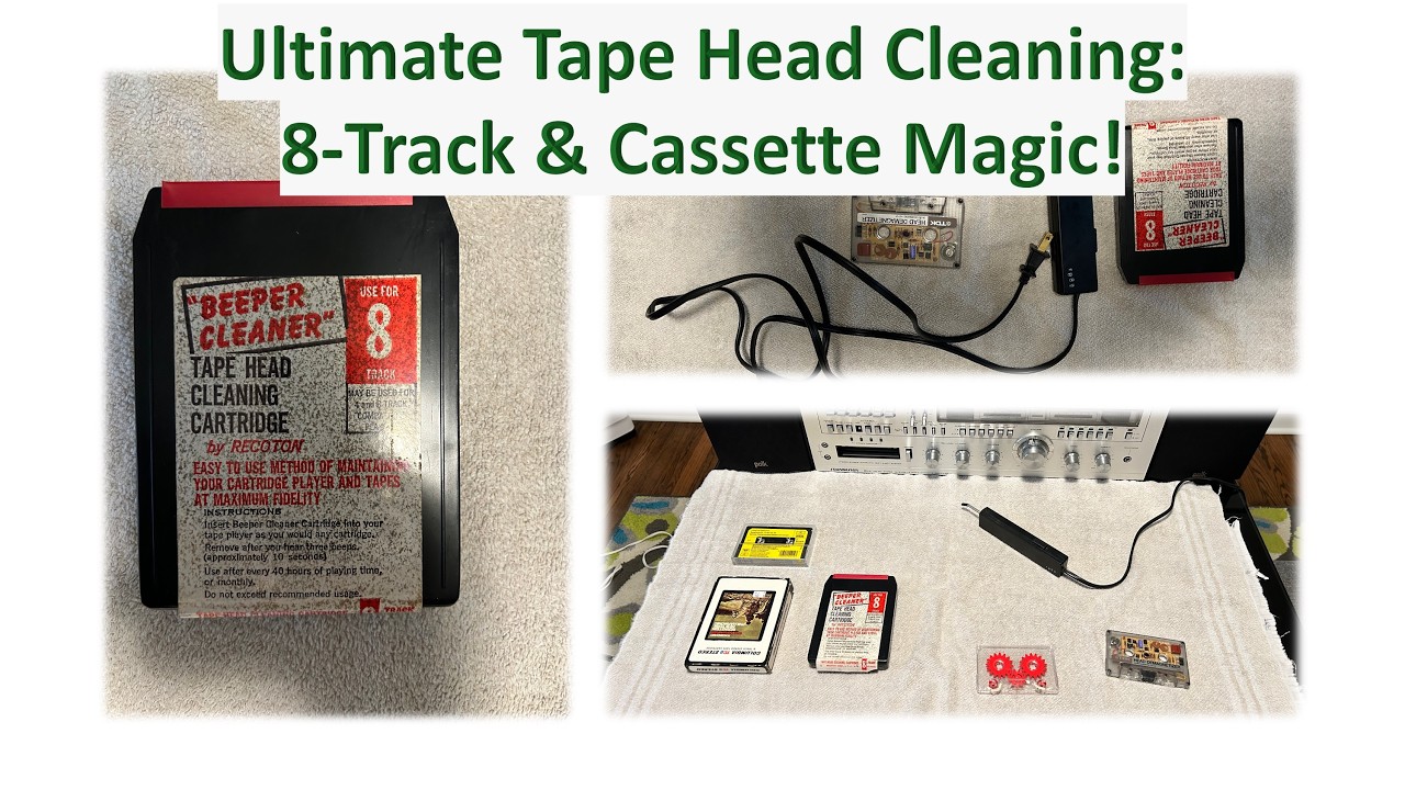 Ultimate Tape Head Cleaning Guide: 8-Track & Cassette Players + Tape Eraser Test!