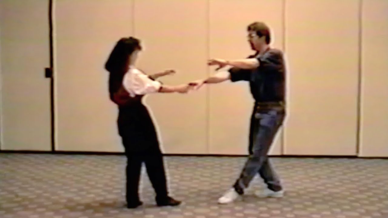 Scott Lindberg & Cheryl Lindberg teaching two-step | 1993 Dallas Dance Festival