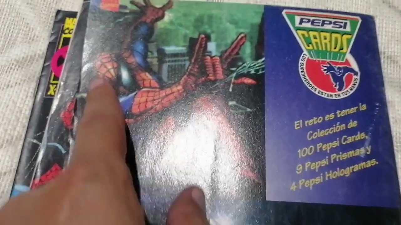 revisando revistas x-men adventure y flip book algunas con promocion pepsi cards