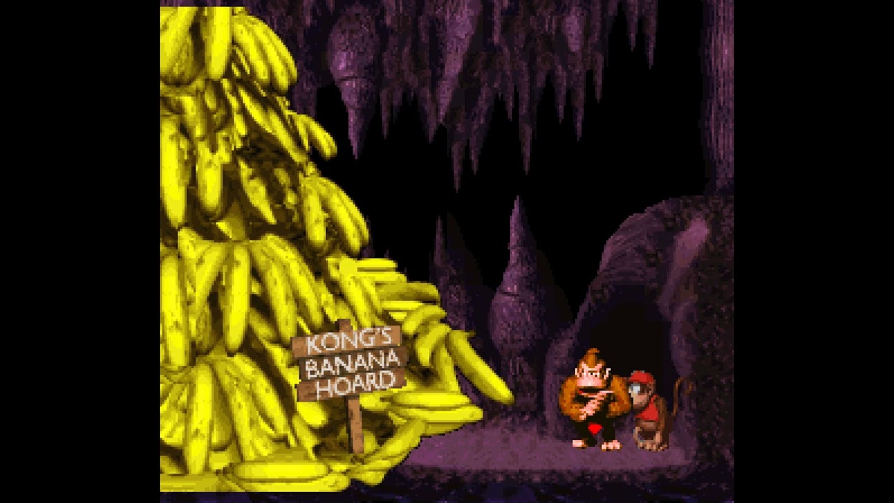 Donkey Kong Country (SNES) - Kong's Banana Hoard