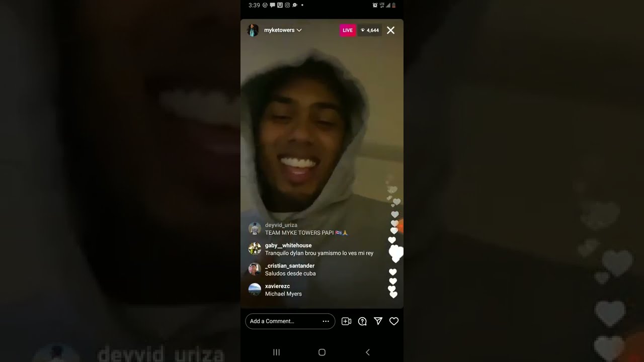 Myke Towers en instagram live🇵🇷