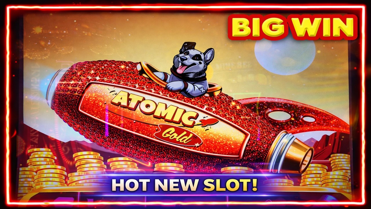 RARE ALL FEATURE BONUS &rarr; HUGE WIN on Atomic Gold Slots!
