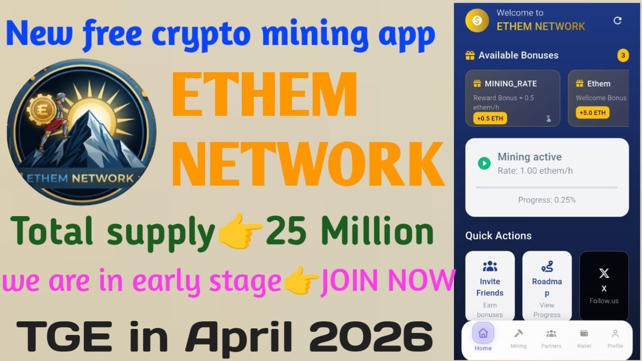 Ethem network new crypto mining app||Full registration process explained| #ethem #eth #ethemnetwork 