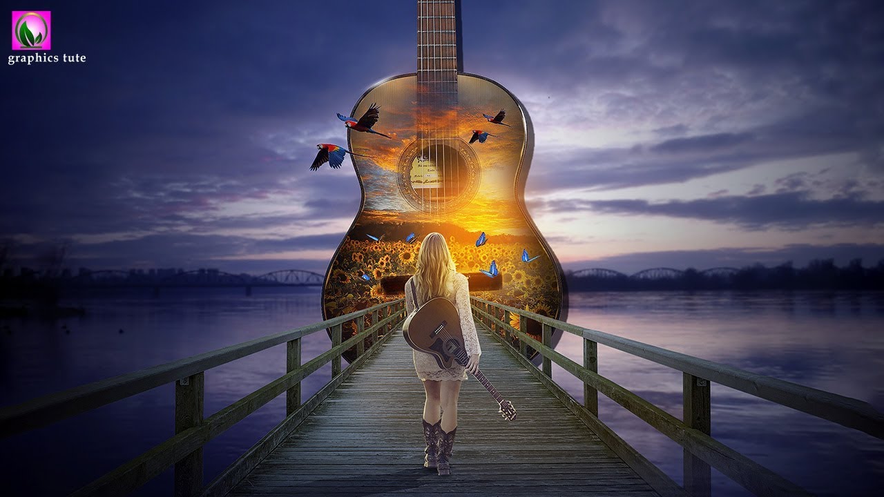 3D Guitar Pop Out Effect - Photo Effect In Photoshop - Photoshop CC Tutorial