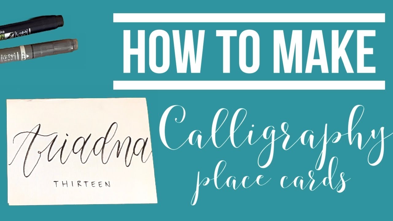 How to Make Easy DIY Calligraphy Place Cards