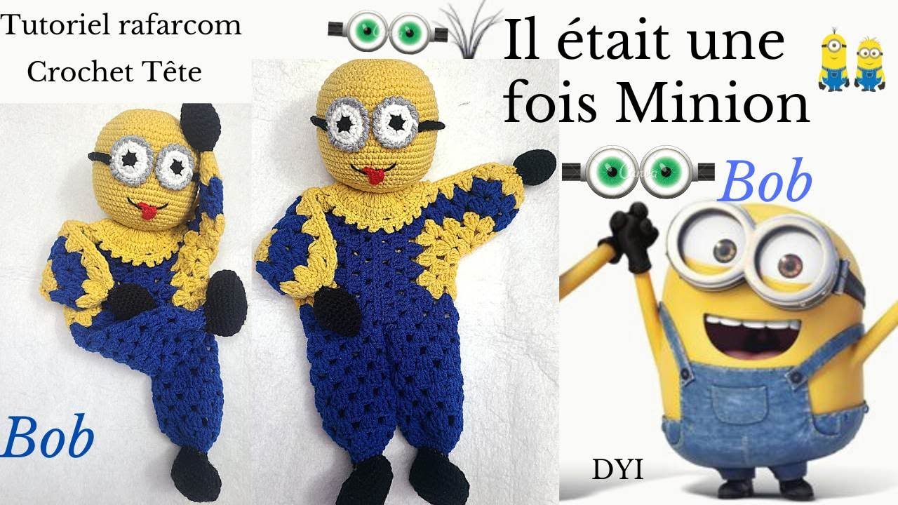 S.Droitiers Crochet Tete de Bob des Minion