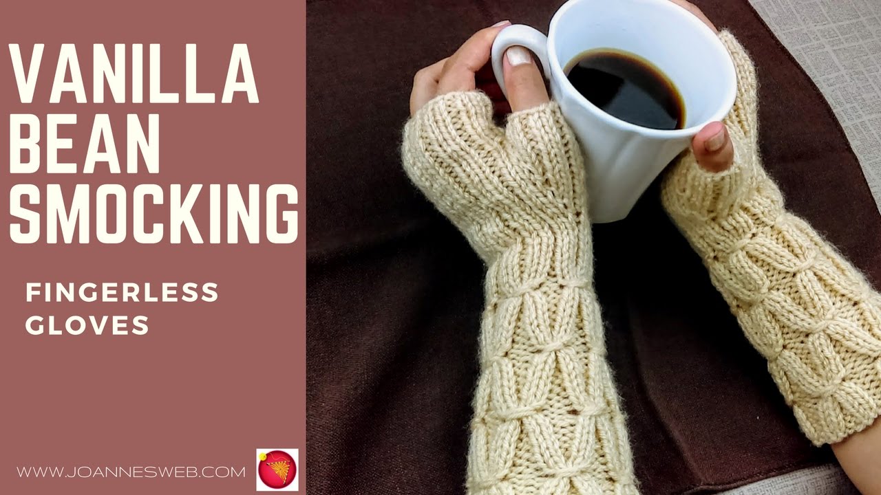 Vanilla Bean Smocking Fingerless Gloves | Start to finish mittens