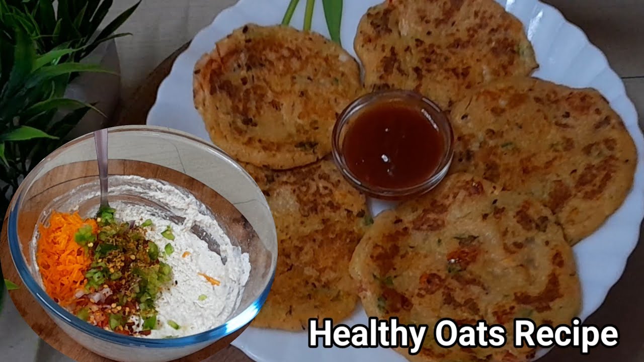 Oats Vegetable Pancake Recipe l Oats Chilla Recipe l Healthy Oats Breakfast Recipe