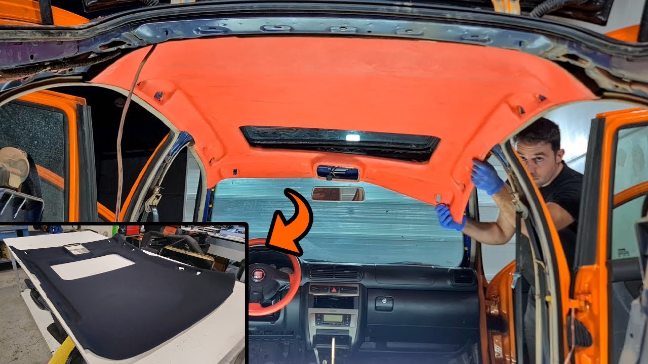 COMO pasar de un TECHO CANI a NEGRO ELEGANTE💥 TAPIZANDO el TECHO del seat leon