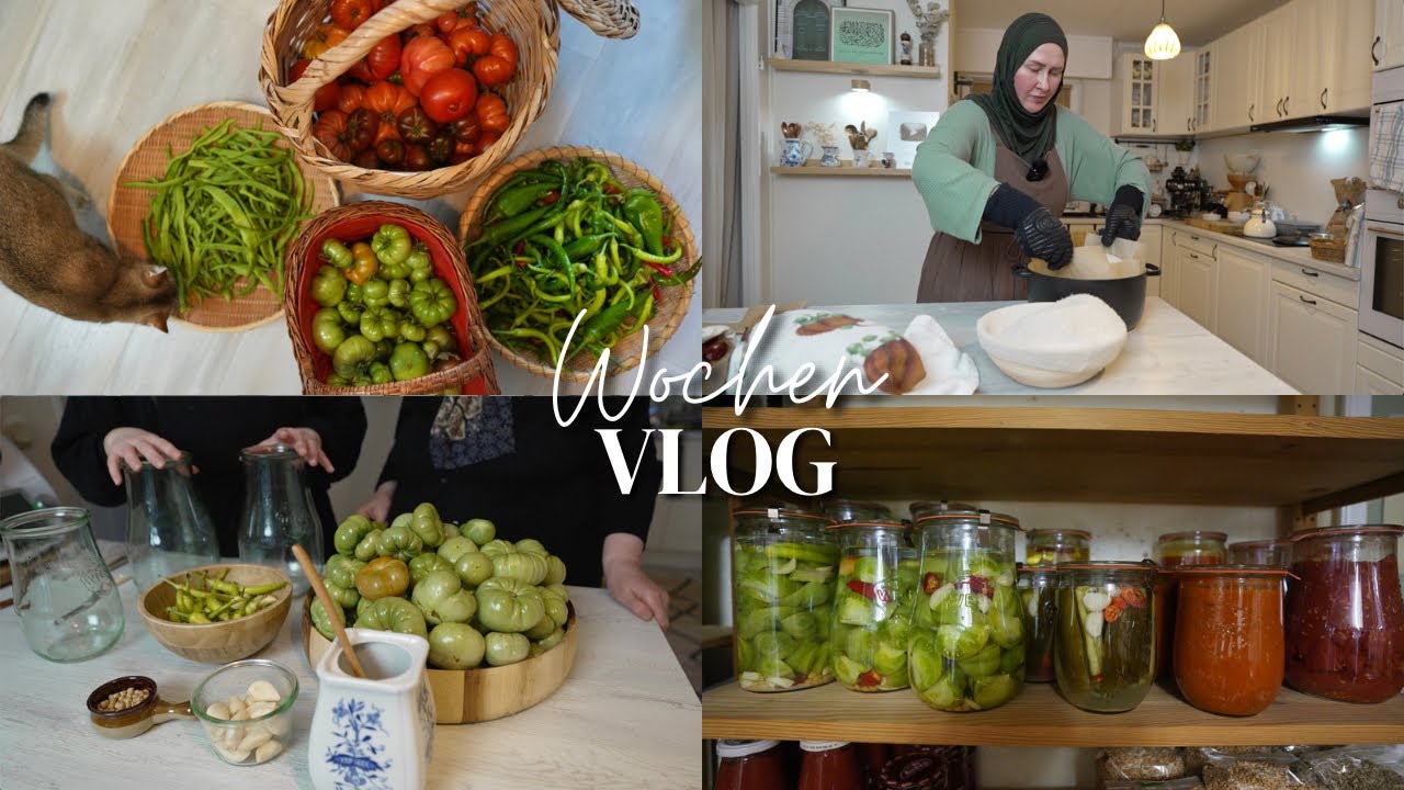 Mit meiner Türkische Schwiegermutter in der Küche | Letzte ernte aus dem Garten verarbeiten | VLOG