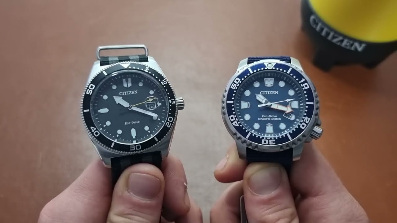 Часы Citizen BN0151 Diver против AW1760 Diver-Look
