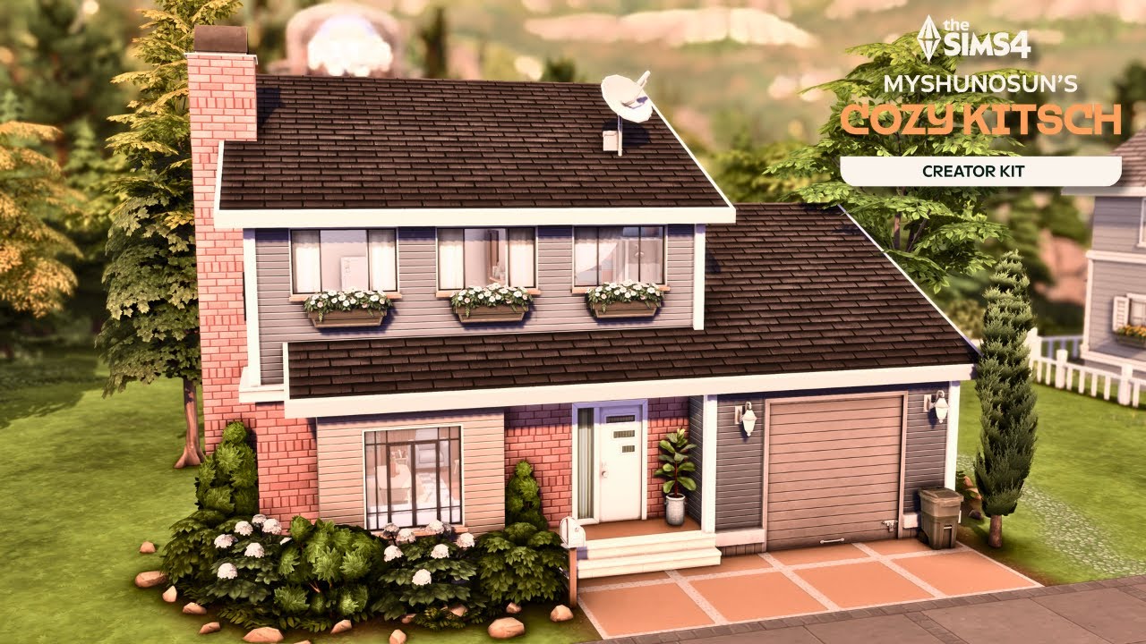 Small Cozy Family Home 🪴 Cozy Kitsch Kit 🧡 The Sims 4 Speed Build | No CC