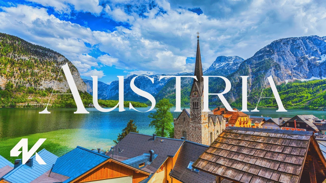 Austria 4k - Scenic Aerial Relaxation Footage with Gentle Music - Österreich entdecken