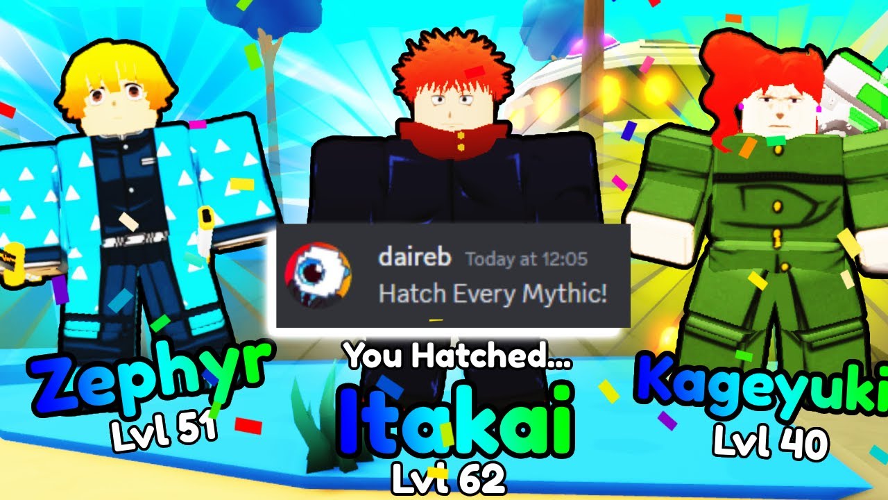 When Daireb Says Hatch EVERY MYTHIC In Anime Champions Simulator!