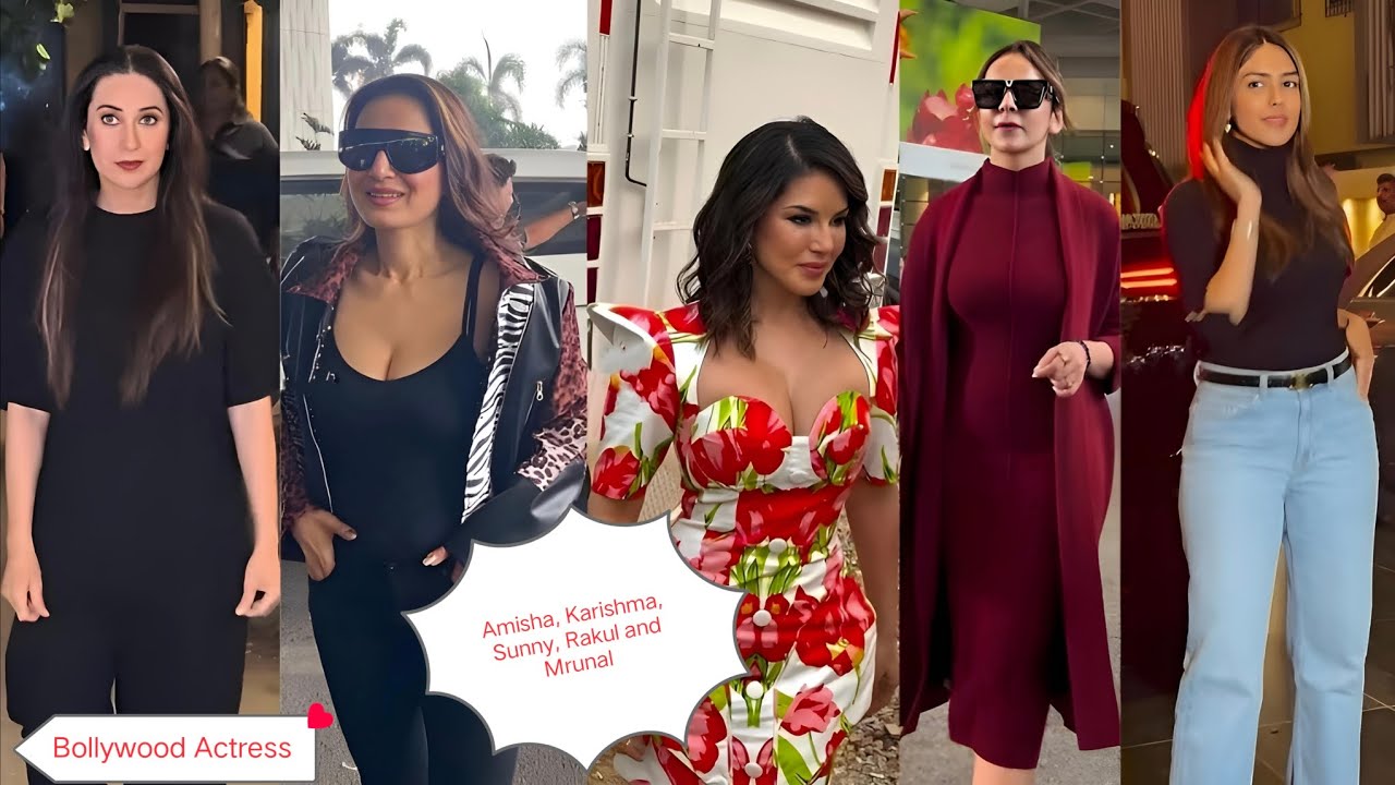 Bollywood Actresses Ameesha Patel, Karishma Kapoor, Rakul Preet Singh, Sunny Leone and Mrunal🔥  