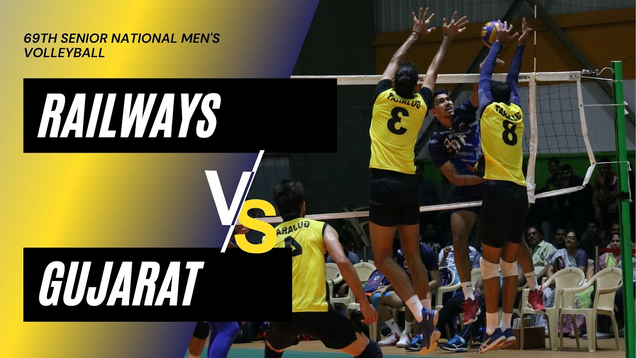 PRE-QUARTER FINAL || RAILWAYS VS GUJARAT || 69th Senior National Volleyball Championship 20-21