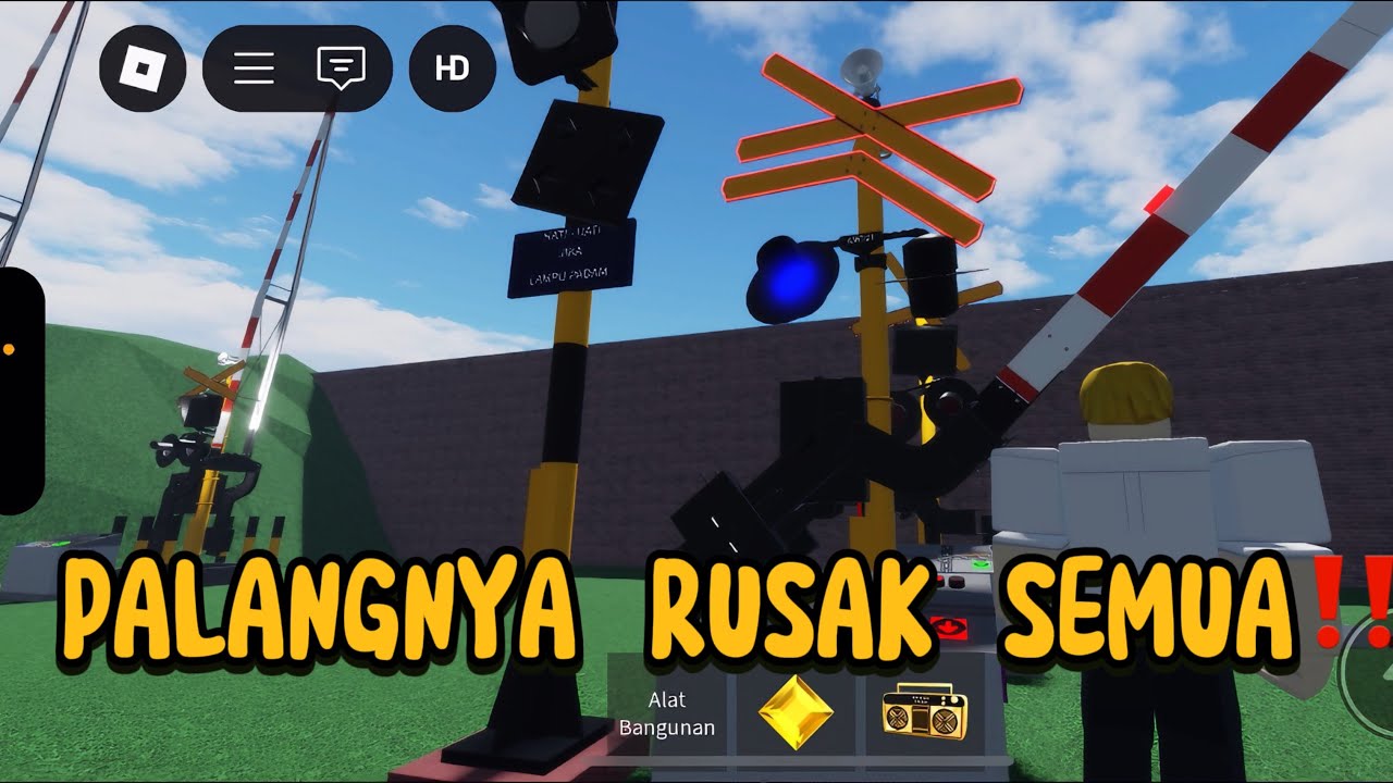 AKTIFININ PERLINTASAN KERETA API RUSAK DI GAME ROBLOX
