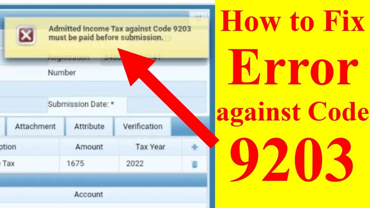 How to Fix Error Admitted Income Tax against Code 9203 must be paid before Submission Paid IRIS FBR