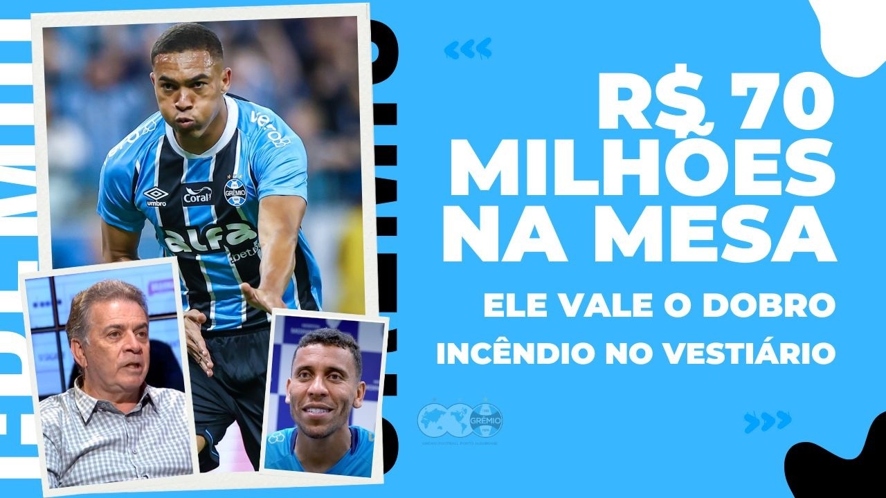 🚨R$ 155 MILHÕES DE MULTA | R$ 70 MILHÕES NA MESA DO GRÊMIO | VESTIÁRIO PEGANDO FOGO