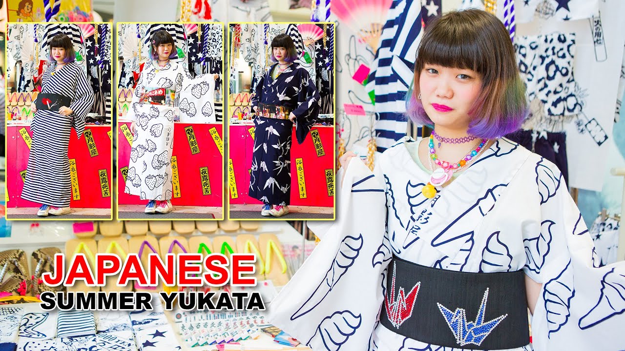 Japanese Summer Yukata Shopping in Harajuku at Tsukikageya