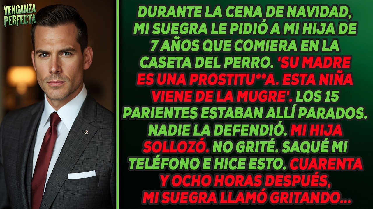 En Navidad, mi suegra le dijo a mi hija que comiera en la caseta del perro.