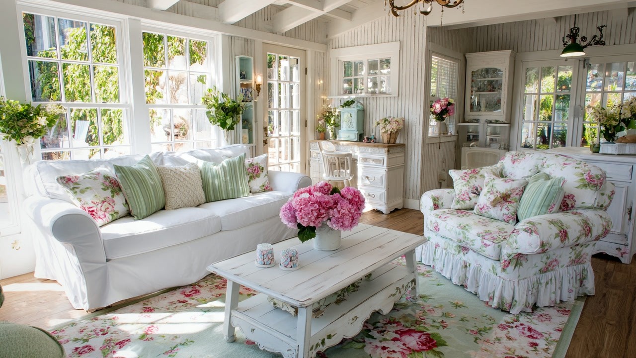 Living Room Decor Trend 2026 Sweet Romantic Grandmacore & Cottagecore Living Room Ideas Shabby Chic
