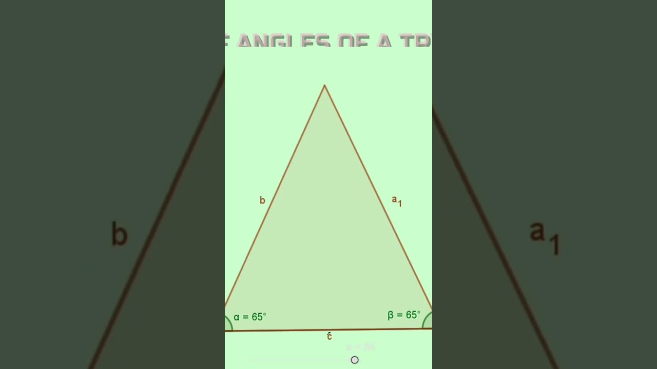 sum of interior angles of a triangle=angle of st. line
