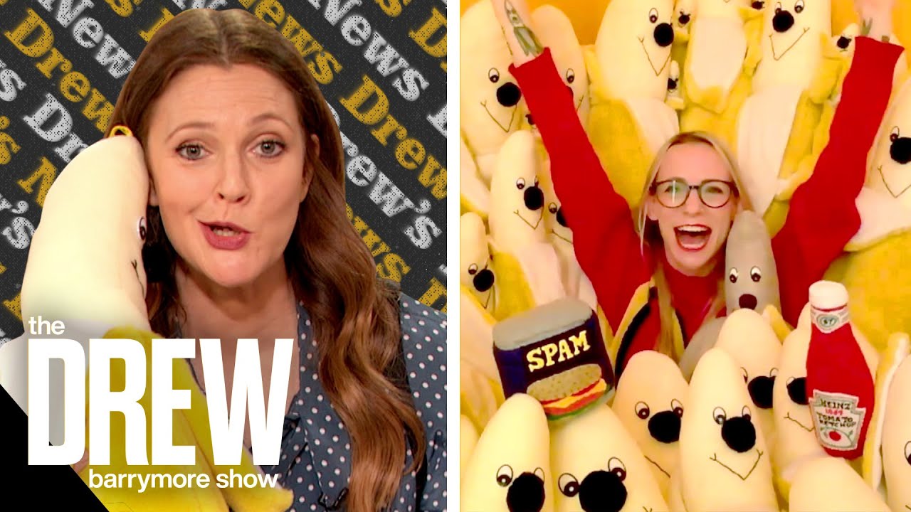 Lucy Sparrow Shows Off Her Felt Banana Room | Drew's News