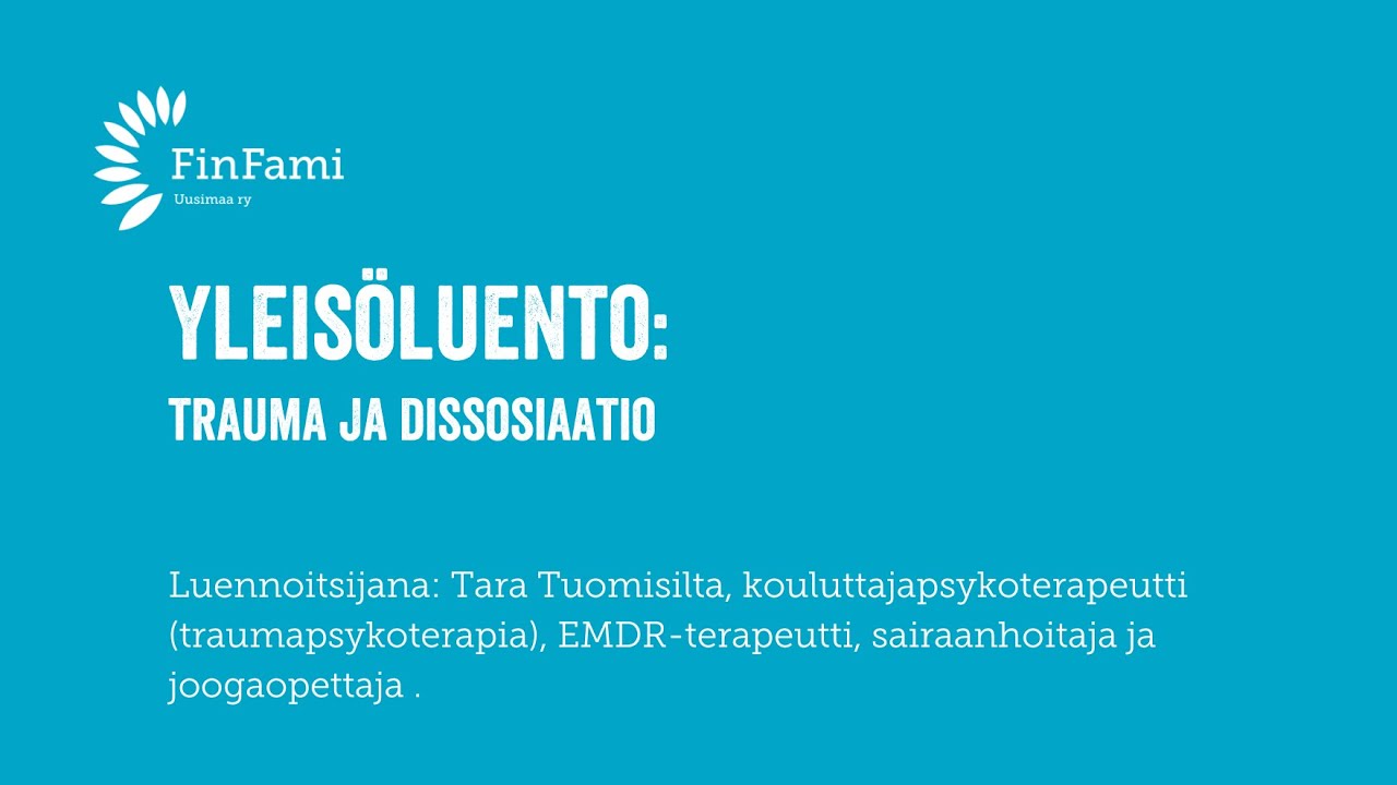 Verkkoluento: Trauma ja dissosiaatio