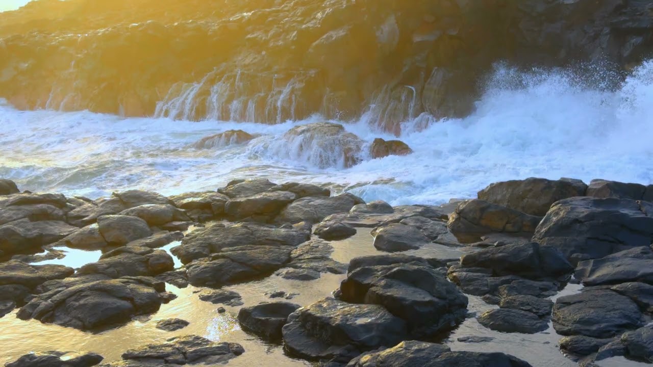 Powerful 4K Ocean Waves  - 1 Hour Rough Sea in Slow Motion