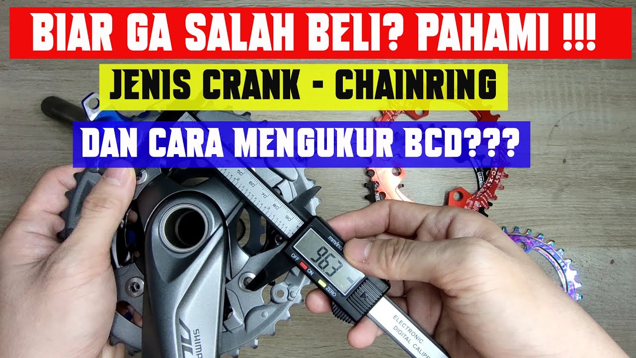 Pahami Jenis Crank Chainring dan Cara Mengukur BCD Sepeda MTB Lipat Roadbike