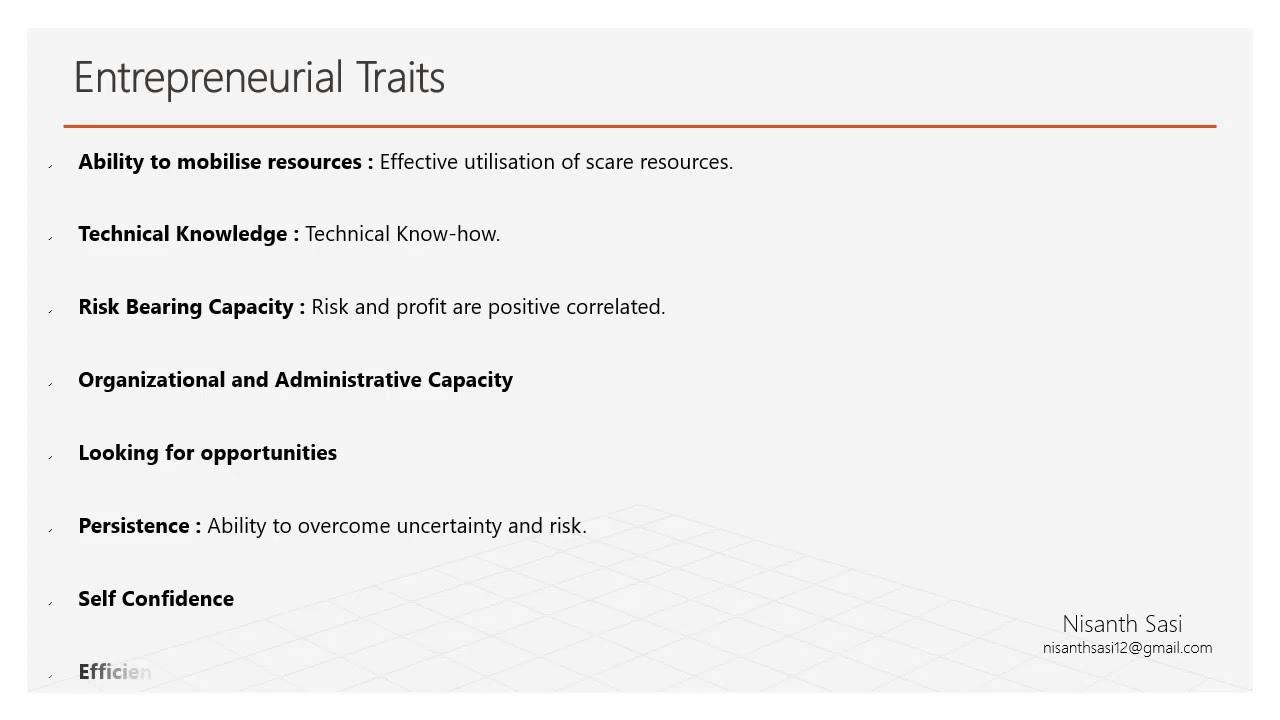 Entrepreneurial Traits, Skills and Barriers | Malayalam | മലയാളം | Nisanth Sasi