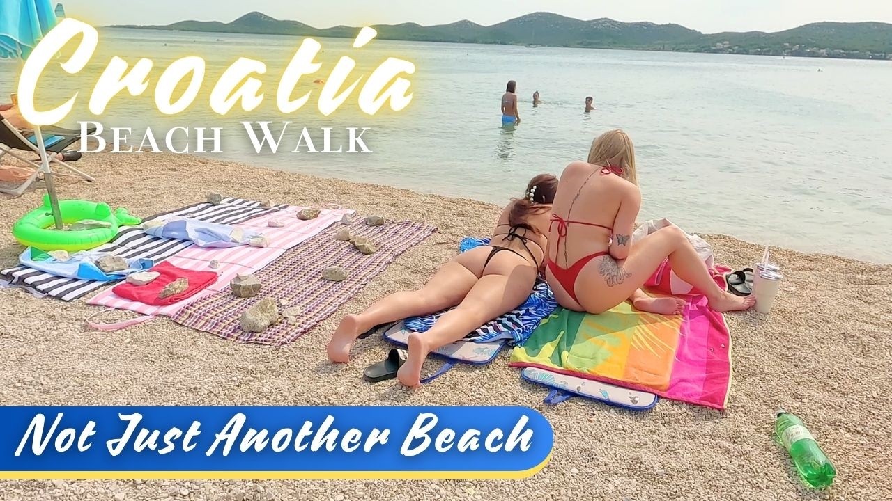 Beach Walk | Croatia 4K Relaxing Coastal Walking Tour &ndash; Biograd with Olivia