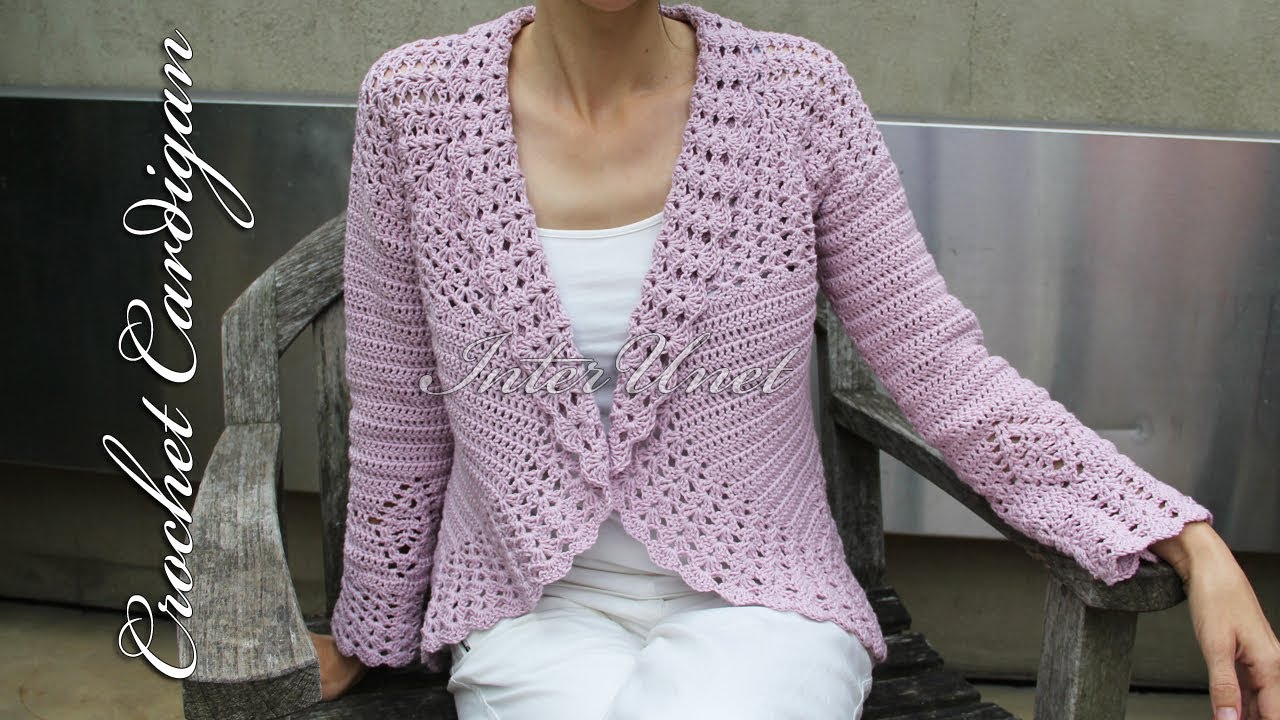 Jacket crochet pattern – tutorial how to crochet cardigan with sleeves