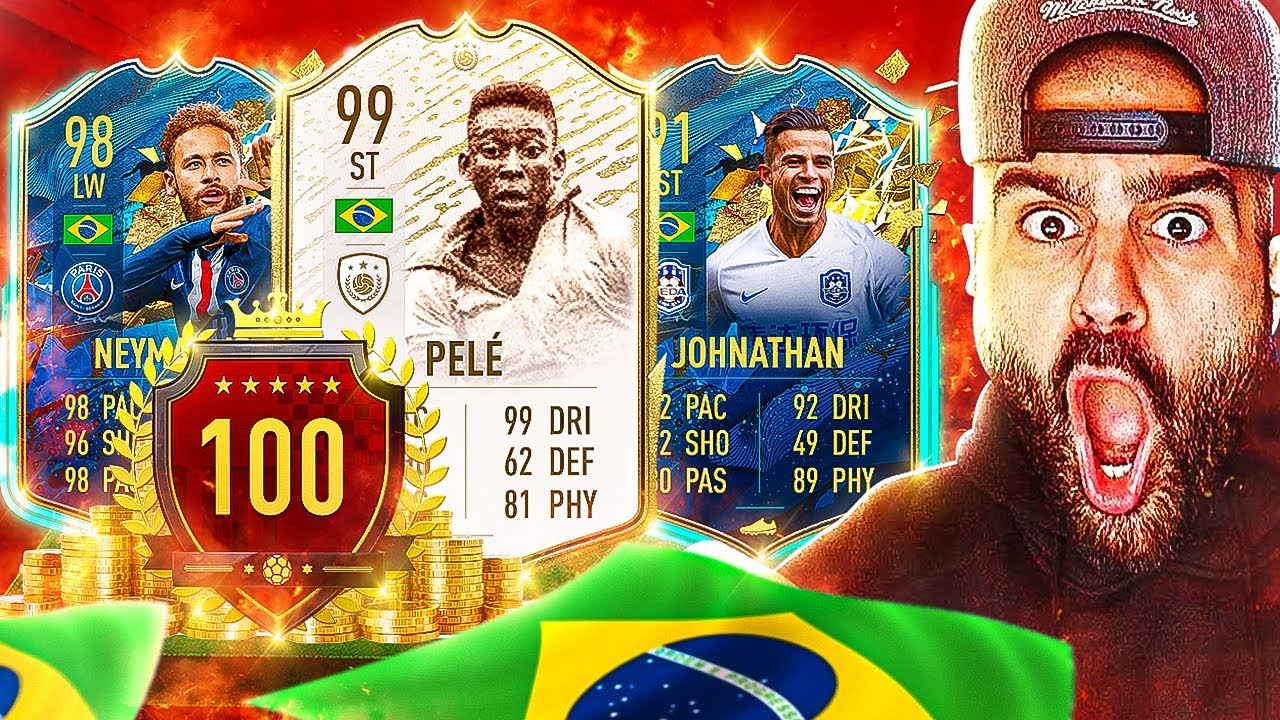 TOP 100 IN FUT CHAMPIONS WITH INSANE BRAZIL ONLY SQUAD? FIFA 20 Ultimate Team
