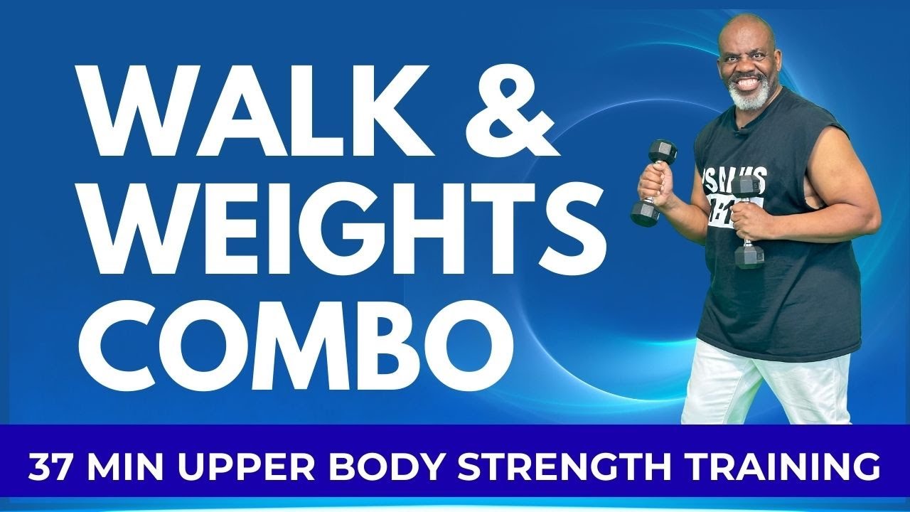 🚶‍♂️💪 37-Minute Walk & Weights Combo Workout | Cardio + Strength for Total Body Health