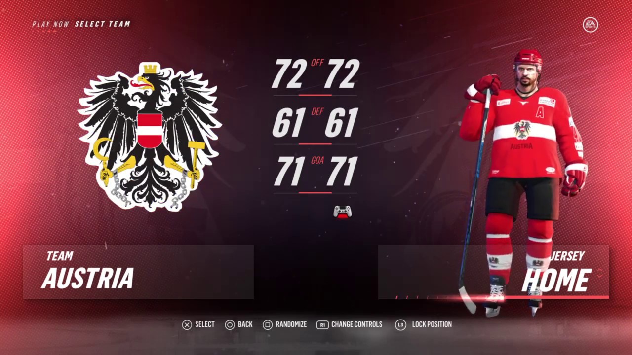 NHL 19 - Austria Uniforms - All Franchise History Uniforms & All Teams Rating